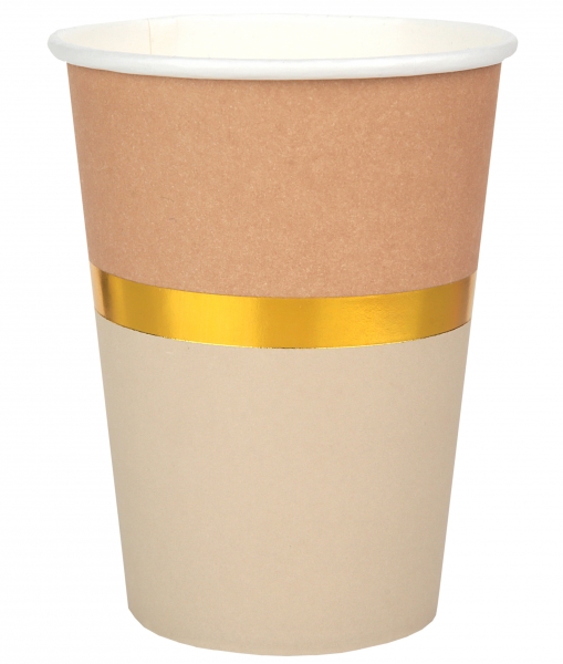 KELÍMKY papírové přírodní/zlaté 270ml 10ks