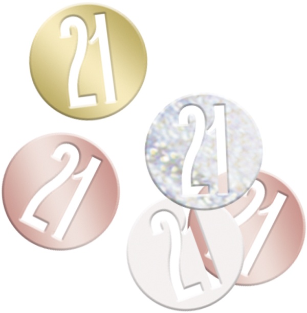 Konfety kolečka Rose Gold 21