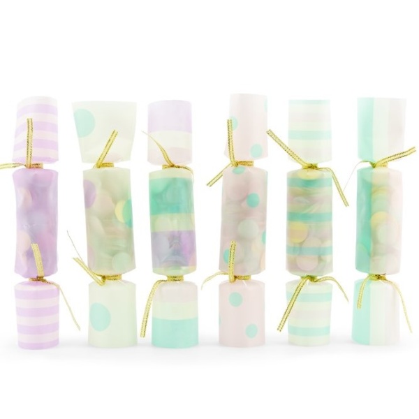 Levně Konfety papírové pastelové - 6 balení ve tvaru bonbonu