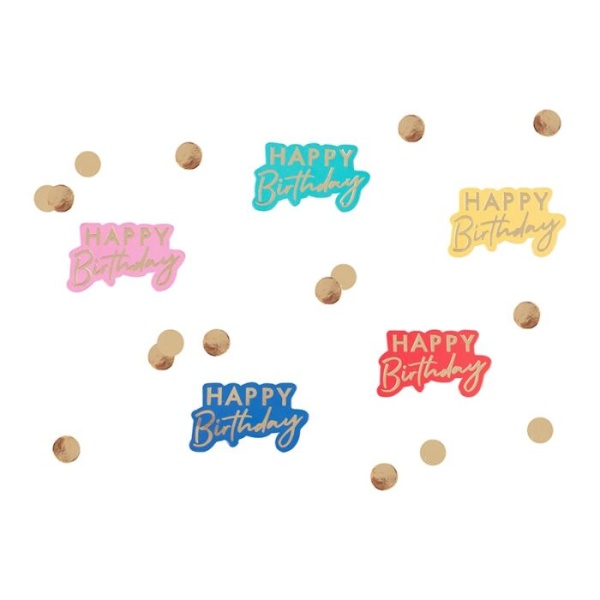 Konfety na stůl Happy Birthday Multicolor 13g