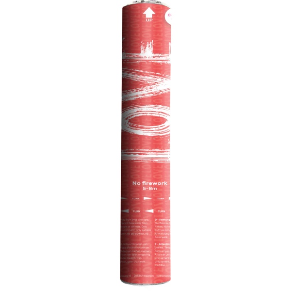 Konfety vystřelovací Love červeno-bílá srdíčka 28 cm