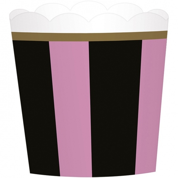 KOŠÍČKY na cupcakes Den v Paříži růžovočerné 24ks