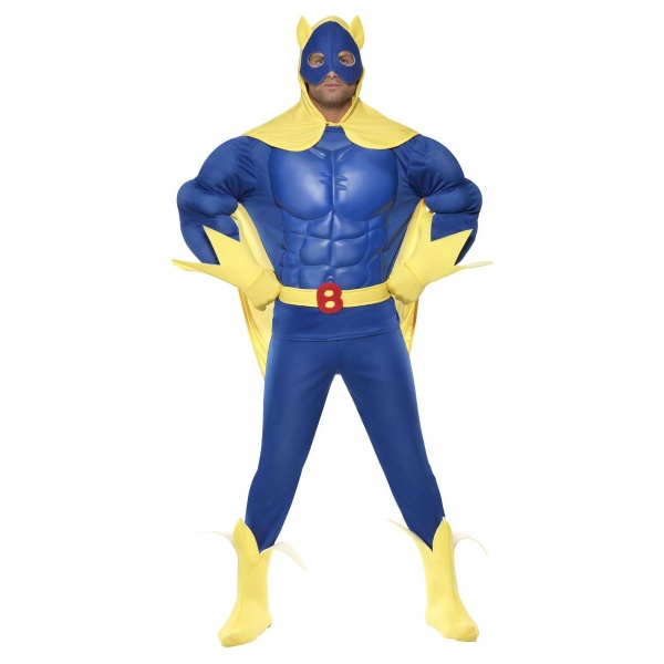 Kostým pro dospělé Bananaman modrý deluxe