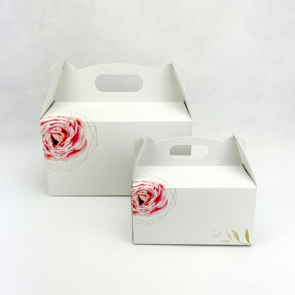 Krabička na výslužku malá Růže 13 x 9 x 7 cm 8 ks
