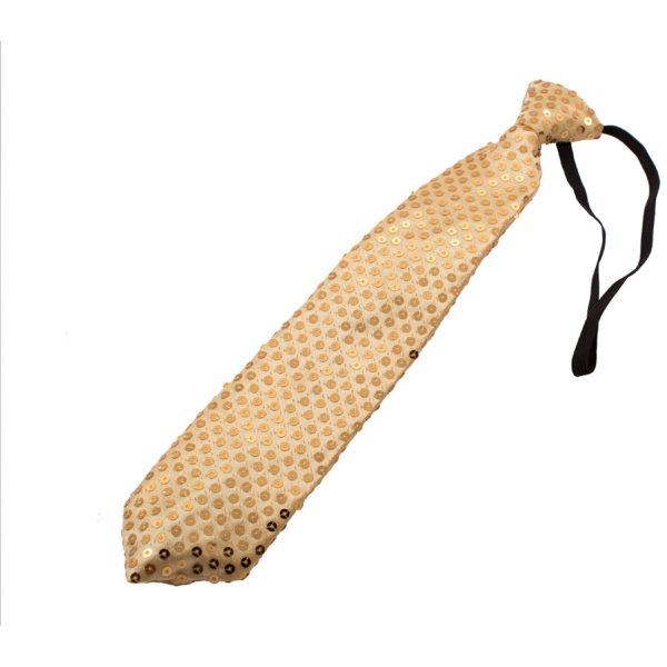 Kravata s flitry zlatá