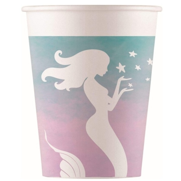 Kelímky papírové Elegant Mermaid 200 ml 8 ks