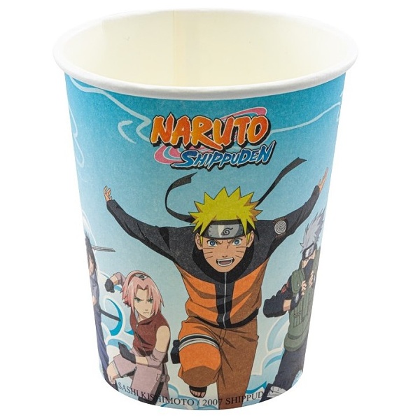 Levně Kelímky papírové Naruto Shippuden 250 ml 8 ks