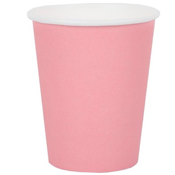 Levně Kelímky papírové růžové 250 ml 10 ks