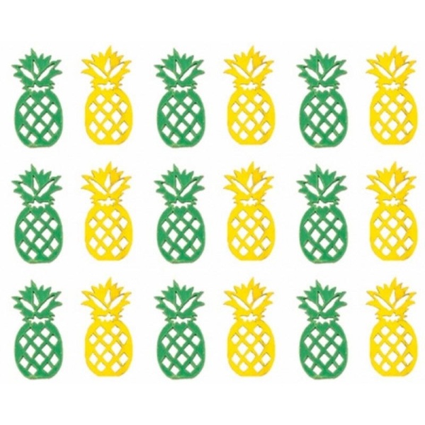 Hawaii party - Konfety dřevěné Ananas 3,5cm 18ks
