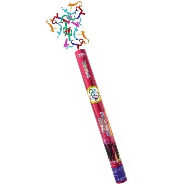 Konfety vystřelovací, barevné papírky 60 cm