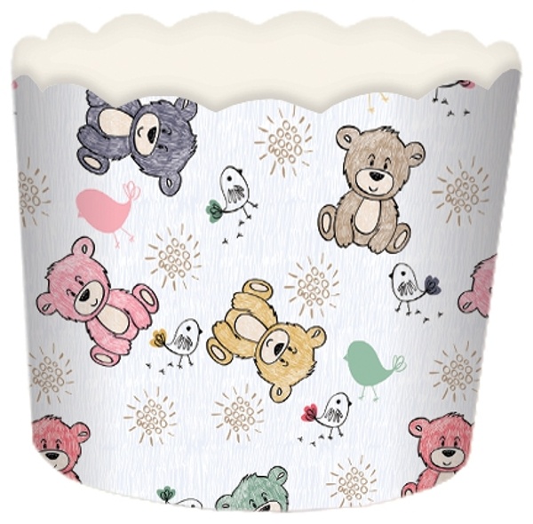 Medvídci - Košíčky na muffiny pevné 24 ks