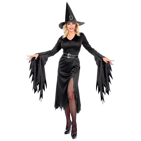 Kostým čarodějka černé šaty vel. M