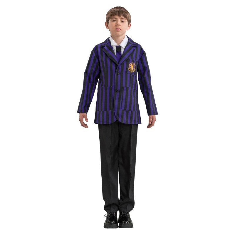 Levně Kostým dětský Wednesday - chlapecká školní uniforma