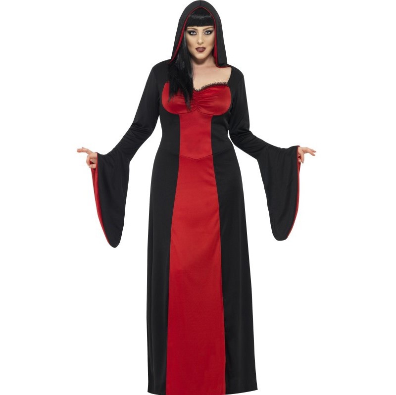 Levně Halloween kostým - dámský Temná dáma vel. XL