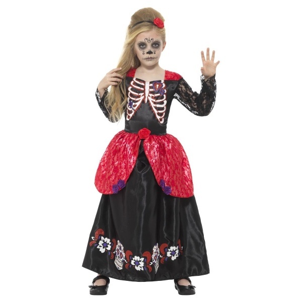 Levně Halloween Dia de los Muertos - Kostým dívčí Deluxe vel. S