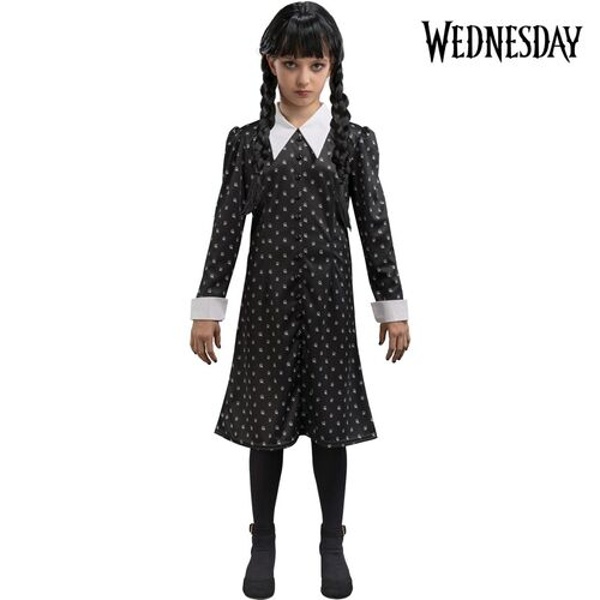 Kostým dívčí Wednesday šaty se vzorem vel. 164