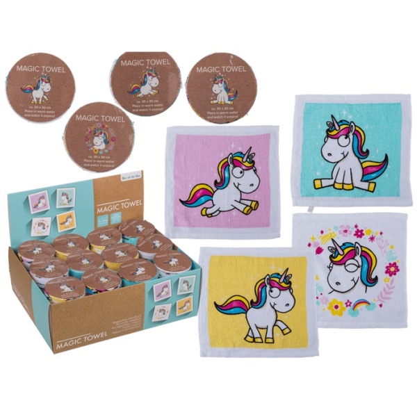 Kouzelný ručník Jednorožec mix motivů 30 x 30 cm