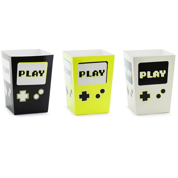 Krabičky na popcorn Gamepad Play 7x7x12 cm, 6 ks