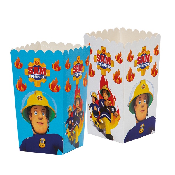 Požárník Sam - Krabičky na popcorn  7 x 7 x 14 cm 6 ks