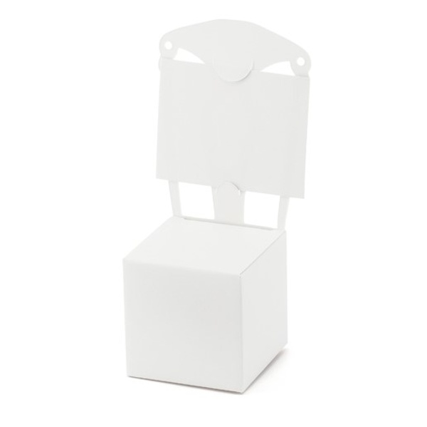 Krabičky se jmenovou bílé Židlička 5 x 5 x 13,5 cm 10 ks
