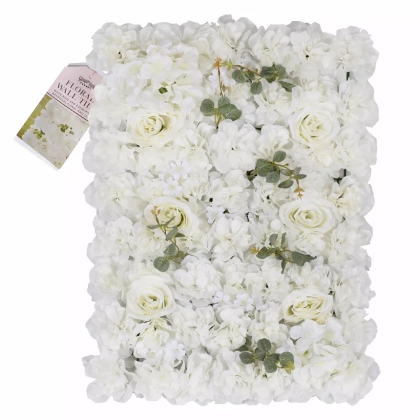 Květinové fotopozadí bílé růže 60 x 40 cm