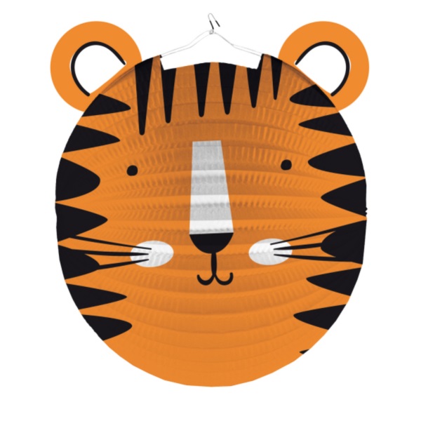 Levně Lampion Animals kulatý papírový - Tygr 25 cm