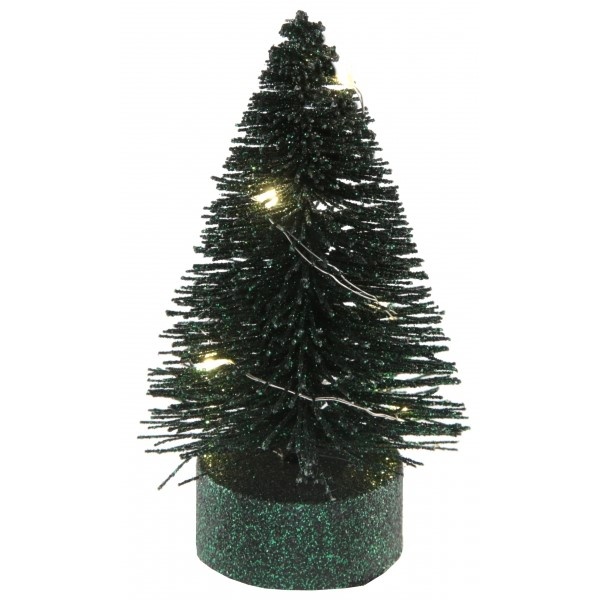 LED Stromeček svítící zelený 10cm
