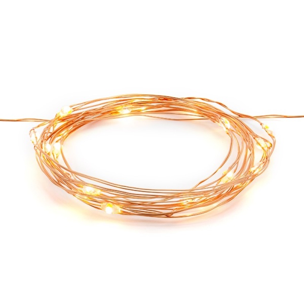 LED drátek svítící měděný 1,9 m
