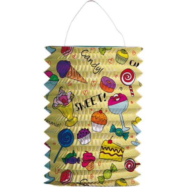 Lampion Sweet party - válcový papírový Candy 16 cm