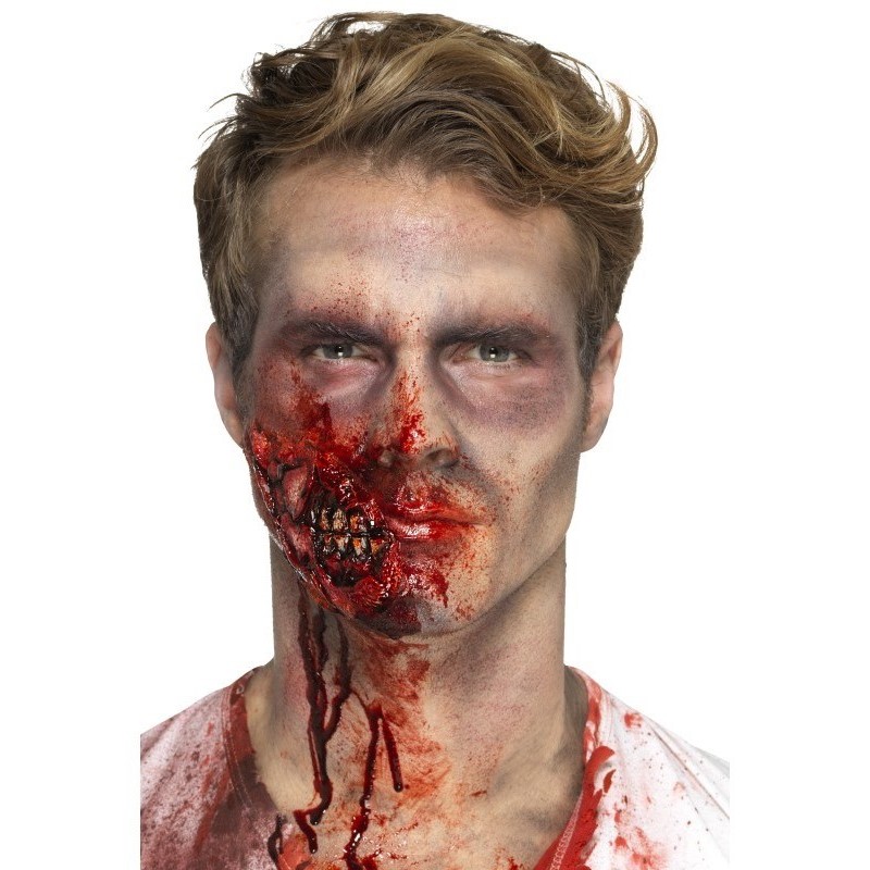 Levně Halloween Horror - Latexová rána Zombie čelist