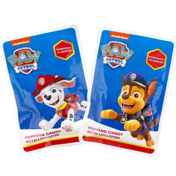 Lízátko s praskacím práškem Tlapková patrola 15 g