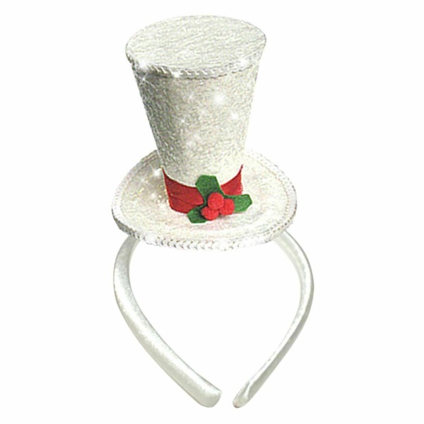 Mini klobouček vánoční bílý