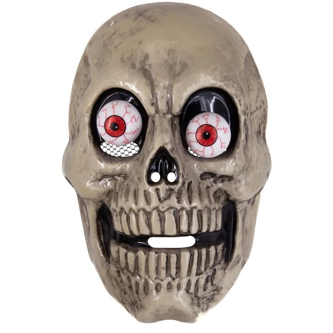 Maska plastová Lebka s pohyblivýma očima