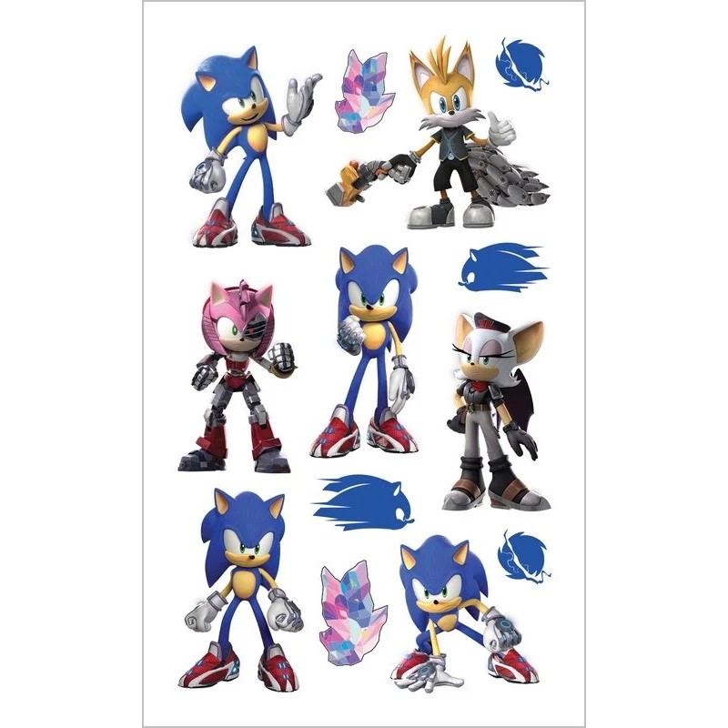 Nálepky Mini ježek Sonic 7,5 x 12,3cm