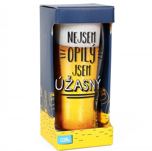Vtipný dárek - Pivní sklenice Nejsem opilý, jsem úžasný
