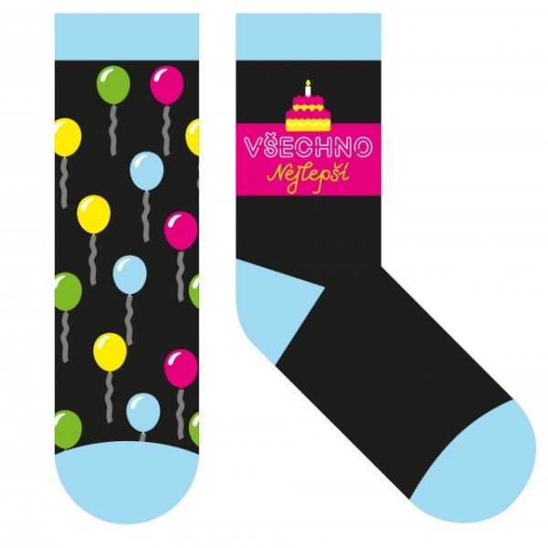 Ponožky HUMORNÉ Všechno nejlepší vel.39-42