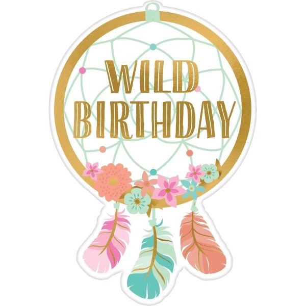 POZVÁNKY s obálkami Boho Birthday Girl 8ks