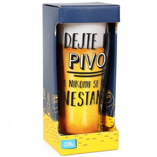 Vtipný dárek- Pivní půllitr Dejte mi pivo a nikomu se nic nestane