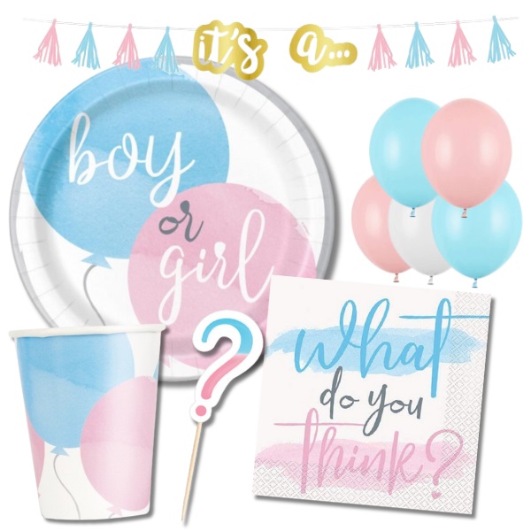 Party set - Boy or Girl? Babyshower