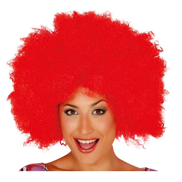 Paruka Afro červená