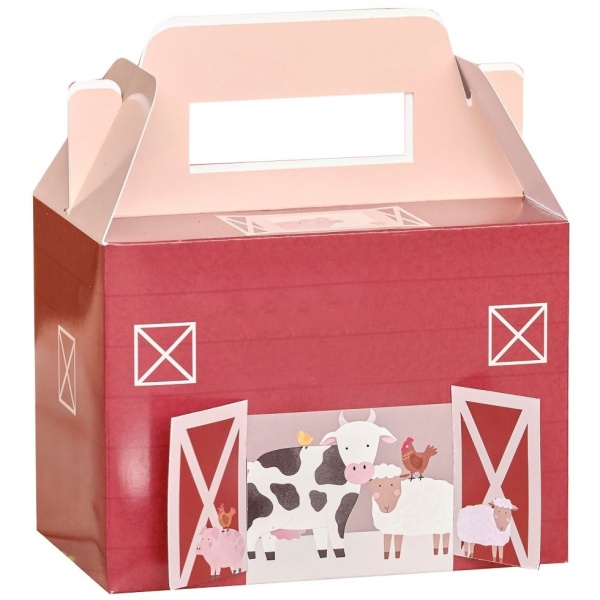 Personalizované party boxy na výslužku Farma 20 x 18 x 12 cm 5 ks
