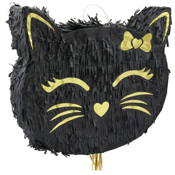 Piňata Kočka černá 35 x 7,5 x 37 cm