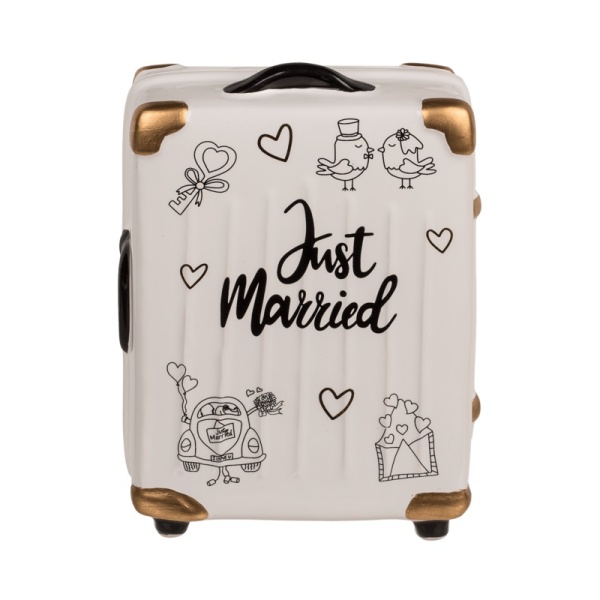 Pokladnika Kufr Just Married 11 x 6,5 x 16,5 cm