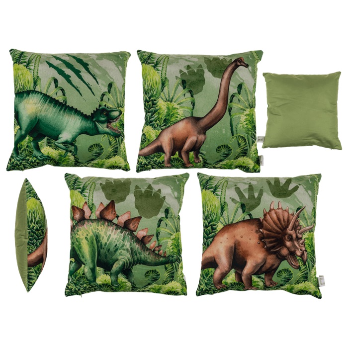 Levně Polštář dekorační Dinosaurus 40 x 40 cm