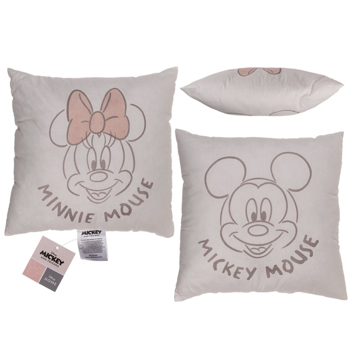 Levně Polštářek dekorační oboustranný Minnie & Mickey 40 x 40 cm