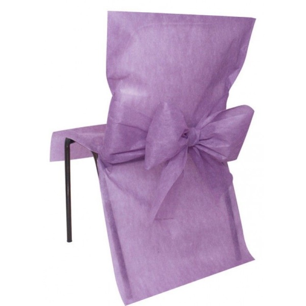 Potahy na židle fialové 50 x 95 cm 10 ks