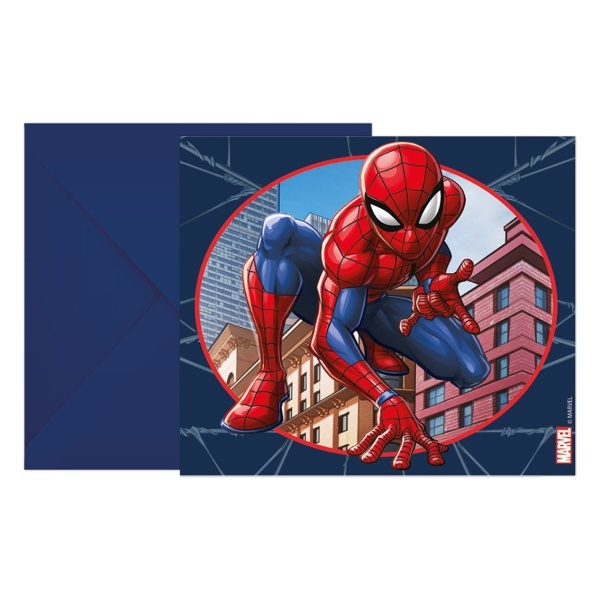 Levně Pozvánky s obálkami "Spiderman Crime Fighter", 6 ks