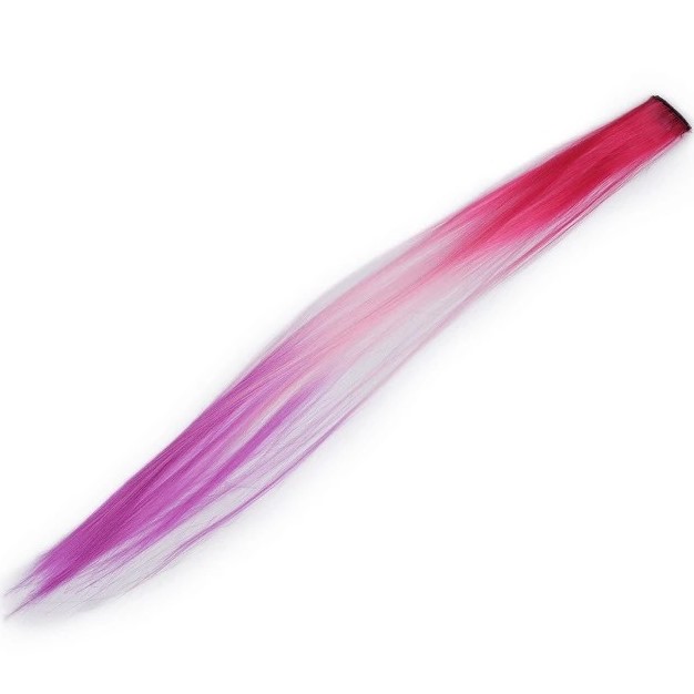 Pramen vlasů s clip-in hřebínkem růžovo-fialový 1 ks