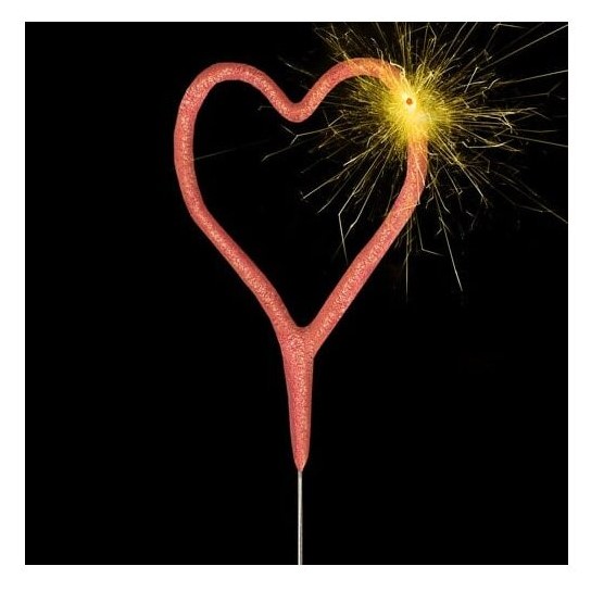 Prskavka glitrová Srdce Rose Gold 17,8 cm