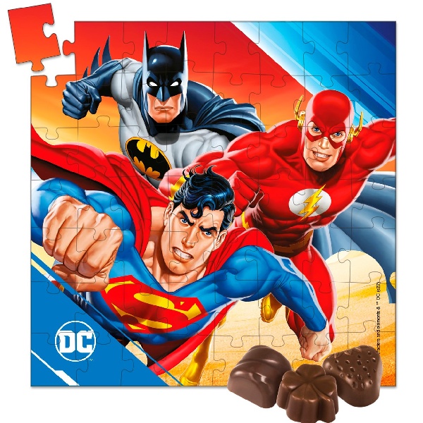 Puzzle Liga spravedlnosti s pralinkami 102 g